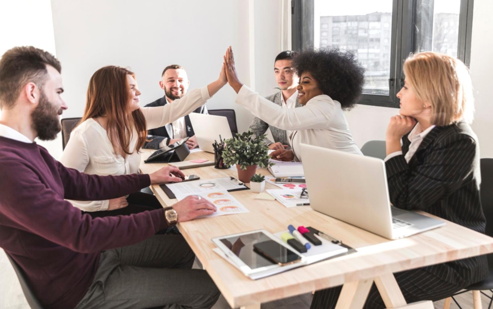 Team collaboration on strategic planning and implementation roadmap